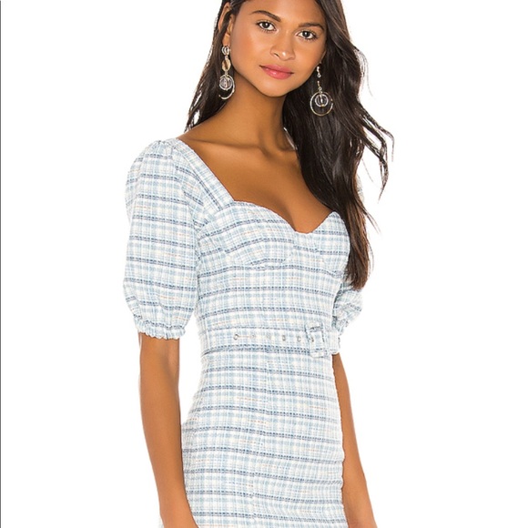 Blue Tweed Majorelle Dress - Picture 2 of 4